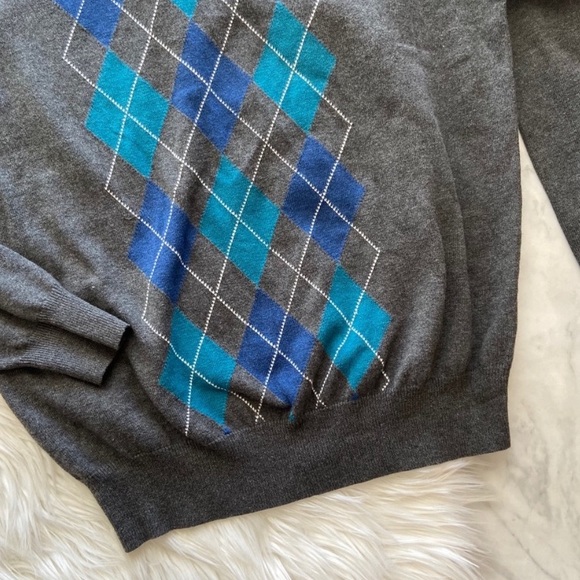 Jos. A. Bank 100% cotton argyle sweater - Picture 5 of 6